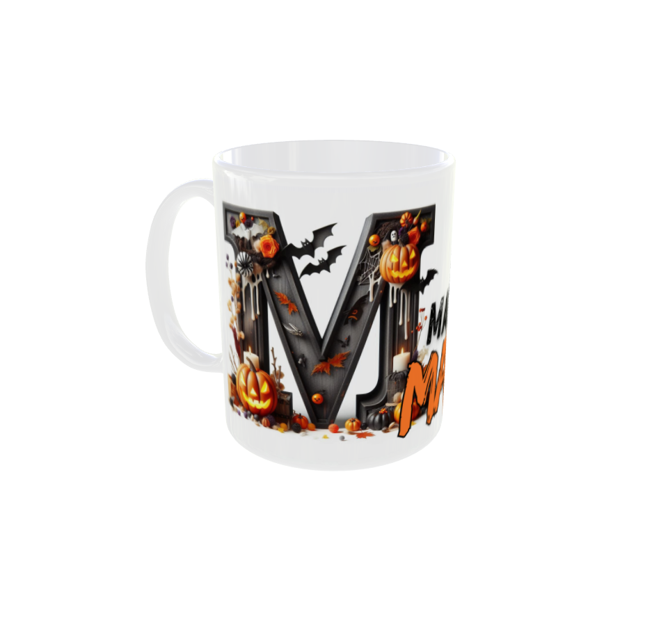 Taza Inicial y nombre Halloween