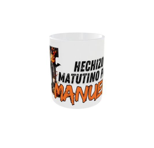 Taza Inicial y nombre Halloween