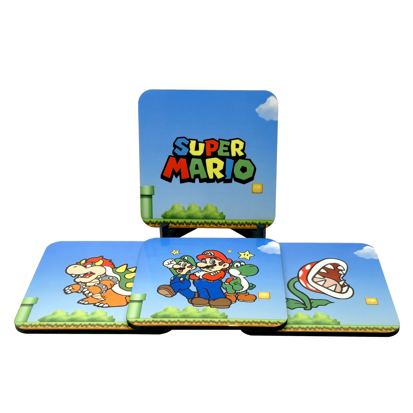 Pack de 4 Posavasos Cuadrados Super Mario