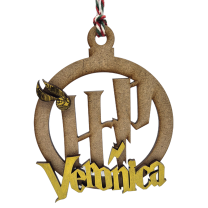 Bola de Navidad Harry Potter con nombre