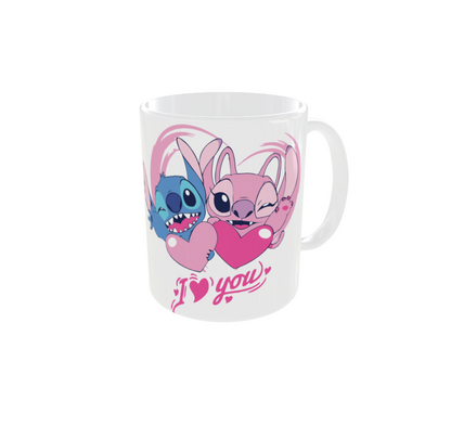 Taza Stich y Ángel "I love you"
