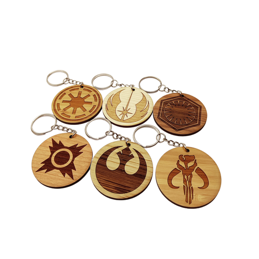 Llavero de madera Star Wars personalizado