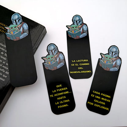 Marcapáginas Mandalorian y Grogu