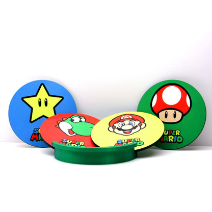 Pack de 4 Posavasos Redondos Super Mario